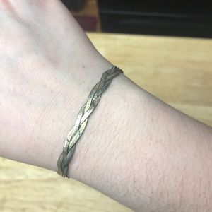 Tri-tone sterling silver bracelet